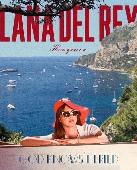 Lana Del Rey, Honeymoon Poster, Boats Aesthetic, Ldr Honeymoon, Dark Academia Room Ideas, Honeymoon Album, Lana Del Re, Lana Del Rey Honeymoon, Lana Del Rey Albums