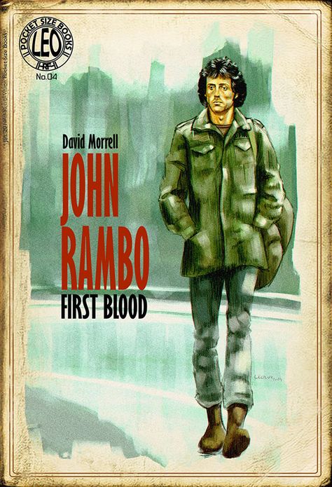 John Rambo, the Pulp Cover by Leolux more details>> http://leolux2.blogspot.com.es/2014/03/rambo-first-blood-pulp-cover.html Rambo First Blood, Rambo 3, John Rambo, Movie Artwork, Pulp Covers, First Blood, Movie Covers, Tableau Art, Alternative Movie Posters