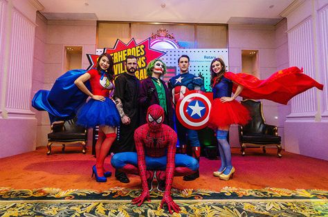 Superheroes Theme, Superhero City, Superhero Party Decorations, Theatre Performance, Superhero Theme Party, Corporate Entertainment, Event Agency, Super Hero Theme, Christmas Party Themes