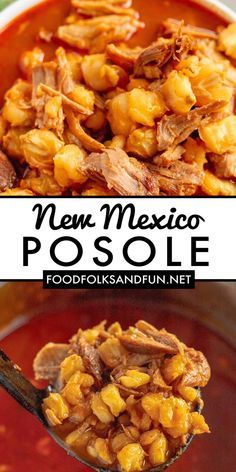 Posole Recipe Pork Green Chile, Chilies Restaurant Recipes, Beef And Hominy Soup, Red Chile Stew New Mexico, Mexican Pork Soup Recipes, Posole Recipe Pork Mexican, Pasole Recipe Beef Red, Red Pork Pozole Recipe, Mexican Hominy Soup