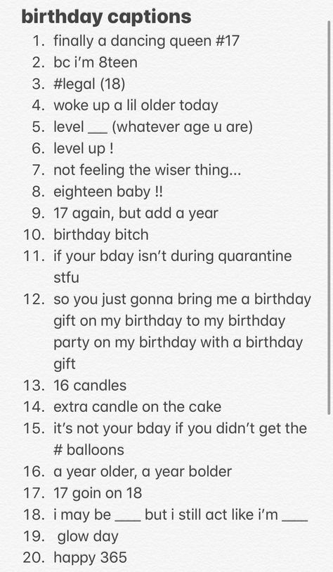 Good Birthday Captions For Instagram, Own Birthday Captions For Instagram, Cute Bday Captions, Insta Captions For Friends Birthday, Instagram Bio Ideas Birthday, Insta Caption For Birthday, Funny Bday Captions, Self Bday Quotes, Aesthetic Birthday Captions For Yourself