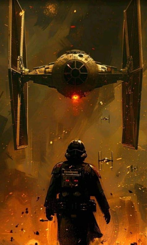 (20+) Facebook Star Wars Empire Propaganda, Tie Fighter Art, Palpatine Wallpaper, Fighter Pilot Art, Star Wars Pilot, Luke Skywalker Pilot, Star Wars Battle, Shadows Of The Empire, Star Wars Art Print