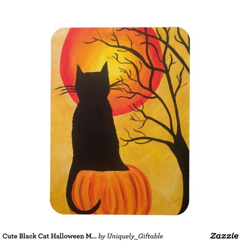 Black Cat On Pumpkin, Cat On Pumpkin, Moon Pumpkin, Black Cat Sitting, Black Cat Pumpkin, Pumpkin Canvas, Transparent Art, Halloween Art Projects, Black Cat Painting