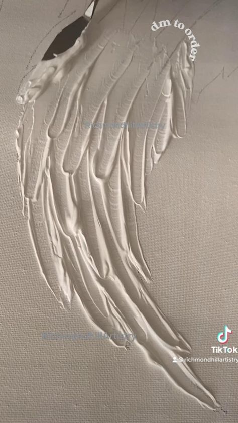 Angel Wings Painting, Texture Painting Techniques, Angel Wings Art, Diy Abstract Canvas Art, Plaster Wall Art, Diy Canvas Wall Art, Abstract Art Diy, Texture Painting On Canvas, Wings Art