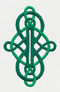 Embroider this design, carefully cut down the middle, and button up jackets, bags, and more! For a 1.5" button. Celtic Art, Embroidered Buttonholes, Buttonhole Embroidery, Brother Embroidery Machine, Urban Threads, Celtic Patterns, Hand Embroidery Projects, Embroidery Craft, Celtic Designs