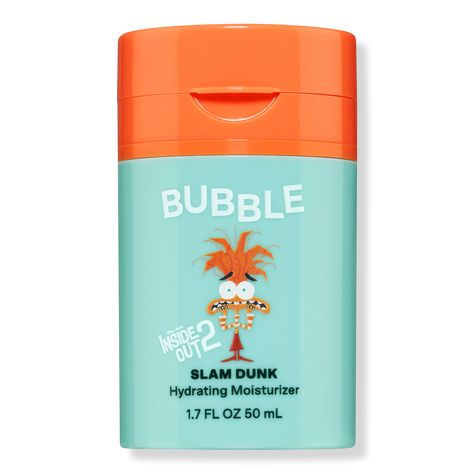 Inside Out 2: Slam Dunk Hydrating Moisturizer - BenefitsHelps support overall skin healthDeeply moisturizes dry skinWorks to soothe and calm irritationHelps fight free radicals and protect against environmental stressorsKey IngredientsHoya Lucunosa Flower Extract: helps soothe skin and promote a more radiant, glowing complexionVitamin E: helps fight off free radicals, protect against environmental stressors, and restore skin cell health.Aloe Leaf Juice: an antioxidant that protects, soothes, and Inside Out Bubble Skincare, Bubble Inside Out, Inside Out 2 Bubble Skincare, Random Stuff To Buy, Wishlist Ideas I Want, Bubble Skin Care, Bubble Skincare, Bubble Products, Remove Skin Tags Naturally
