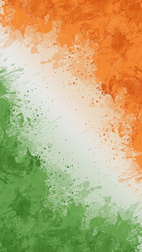 Indian tri-colour flag symbol of Strength, Peace and Prosperity | Indian flag images, Indian flag photos, Indian flag colors India, India Flag, Indian Flag, Orange And Green, Flag, Paint, Orange, Green, White