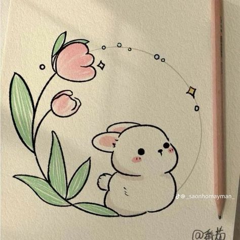 #cute #doodles FOR #GIRLS Drawing Cute Pictures, Cute Easter Drawings, Cartoon Cute Drawing, Lukisan Van Gogh, Speed Draw, Whimsical Art Journal, Cute Easy Doodles, Funny Artwork, Easy Doodles