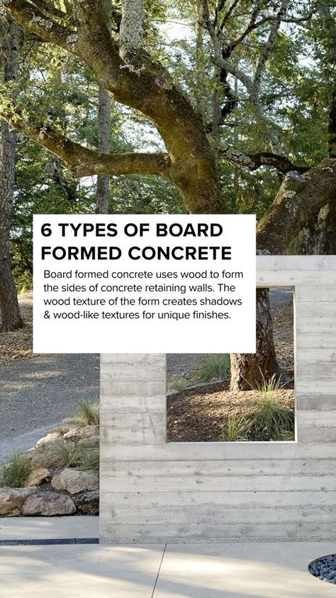 Vertical Board Formed Concrete Wall, Wood Formed Concrete, Board Formed Concrete Retaining Wall, Landscape Library, Board Form Concrete, Board Formed Concrete Wall, Formed Concrete, Concrete Board, Retaining Wall Design