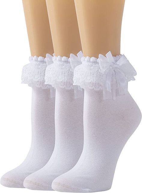 Himekaji Outfits, Princess Socks, Socks Lace, Frilly Socks, Ruffled Socks, Pearl Lace, Ankle Socks Women, Lace Socks, Pearl And Lace