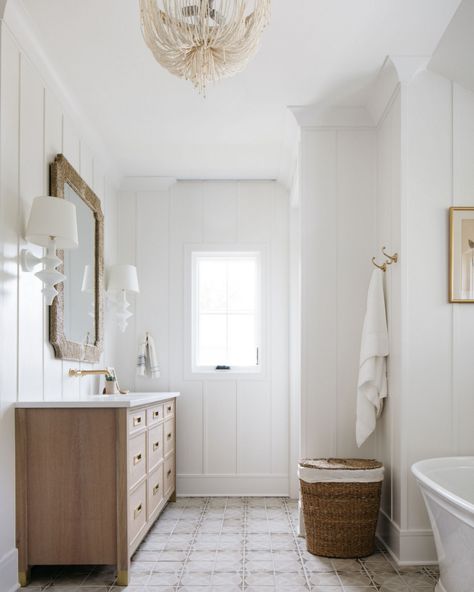 Kate Marker Interiors (@katemarkerinteriors) • Instagram photos and videos Mosaic Tile Bathroom Floor, Modern Farmhouse Bathroom Ideas, Brown Tile, Kate Marker Interiors, Cheap Bathroom Remodel, Spa Night, Cottage Bathroom, Stunning Bathrooms, Cheap Bathrooms