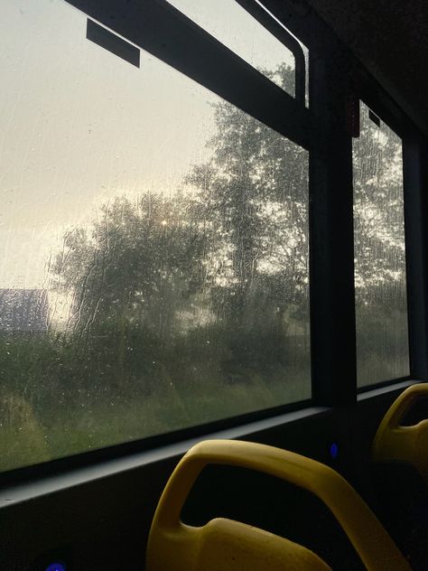 rain, soft, bus, window rain, trees, plants Looking Out Bus Window Aesthetic, Rainy Bus Window, Bus Window Aesthetic, Rain Sunset Aesthetic, Bus Window View, Window Seat Aesthetic, Window View Night, Rain Sunset, Film Moodboard