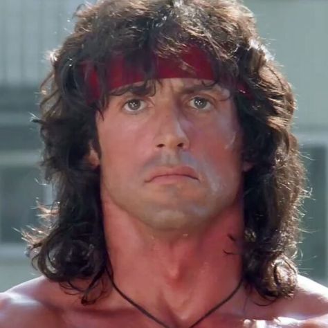 Rambo Hairstyle, Rambo Drawing, Rambo 2, Top Hollywood Actors, Sylvester Stallone Rambo, Rambo 3, Movies Scenes, Action Movie Stars, Action Man