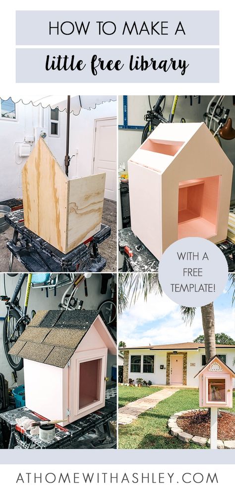 Free Little Library, Little Free Library Plans, Street Library, Library Plan, Mini Library, Lending Library, Community Library, Book Exchange, Little Library