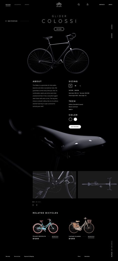 Oh My Bike! on Behance Bikes Website Design, Bike Website Design, Aesthetic Websites, Profile Website, Web Design Examples, Stylish Bike, Banner Design Layout, Style Web, Bike Poster