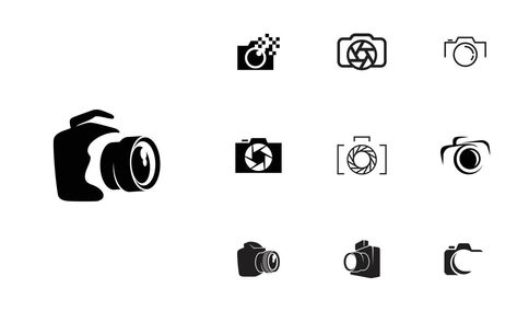 Logo Admin, Camera Graphic Design, Photography Logo Ideas, Logo Fotografia, Camera Logo Design, Advert Design, Logo Camera, Camera Logos Design, Camera Illustration