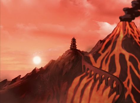 Tumblr, Atla Fire Nation Aesthetic, Atla Fire Nation, Avatar Scenery, Atla Scenery, Airbender Wallpaper, Avatar Beauty, Atla Aesthetic, Fire Vs Water