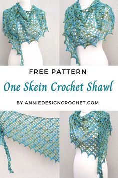 Free Crochet Pattern for a One Skein Shawl. Perfect for that precious skein of Indie Dyed yarn you have been saving. Flora Shawl is a light lace design, for a narrow asymmetric shawl with a wide wing span. Perfect for dressing up that Summer outfit. Read on for the Free Pattern which includes a helpful photo tutorial for the first 12 rows to get you started. Crochet Light Shawl Pattern Free, Crochet Wings Shawl Free Pattern, One Skein Shawl Crochet Pattern Free, Lace Scarf Crochet Pattern Free, One Skein Crochet Shawl, Light Weight Yarn Crochet Patterns Free, Worsted Weight Crochet Patterns, Crochet Lace Shawl Pattern Free, One Skein Shawl Crochet