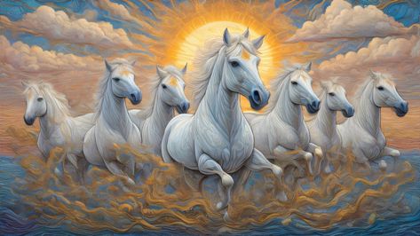 Seven, 7, white horses, running horses, horses, landscape, painting, sun, water, trees, clouds, buy, sell, sky, god Seven White Horses Running Painting, 7 Horses Running Painting Vastu Hd Wallpaper, 7 Horse Running Wallpaper, 7 Running Horses Painting, 7 Horse Painting On Canvas, Seven White Horses Running, 7horses Painting, 7 White Horses Running Wallpaper, Seven Horses Wallpaper Hd