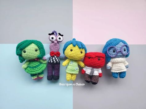 Amigurumi Patterns, Crochet Pixar Characters, Pixar Crochet Patterns Free, Disney Crochet Keychain, Inside Out 2 Crochet Patterns, Crochet Inside Out Characters, Crochet Movie Characters, Crochet Characters Amigurumi, Inside Out Crochet Patterns