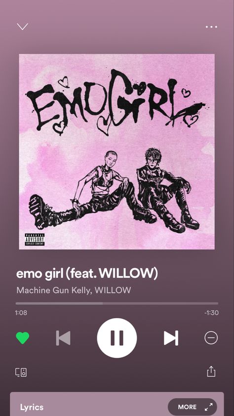 Emo Girls, Mgk Lyrics, Emo Song, Cady Heron, Emo Girl, Willow Smith, Girl A, Hailee Steinfeld, Parental Advisory