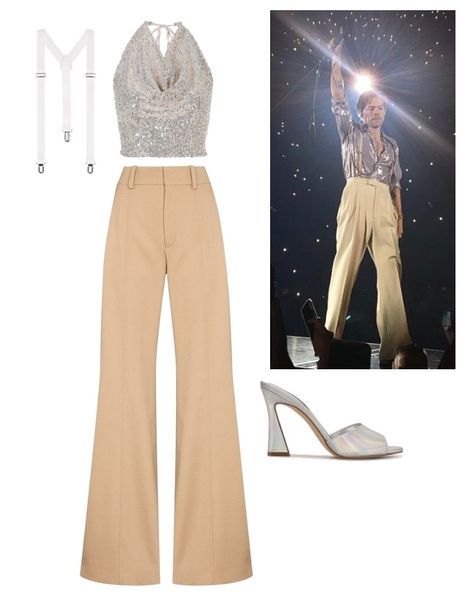 Concert Cool Outfit, Harrys House Tour Outfits, Harry Styles Aesthetic Outfits Concert, Harry Styles Outfits Inspiration Summer, Outfit Ideas For Concerts, Harry’s House Outfit, Love On Tour Concert Outfits, Harrys House Aesthetic Outfits, Harry Styles Concert Outfits Inspiration