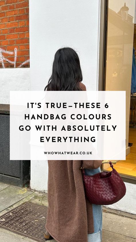 Maroon Handbag Outfit, Tan Accessories Outfit, Brown Bag Black Outfit, Outfits With Burgundy Purse, Spring Handbag Outfit, Black Shoes Brown Bag Outfit, Burgundy Bag Outfit Winter, Brown Bag Black Shoes Outfit, Black Outfit Brown Bag