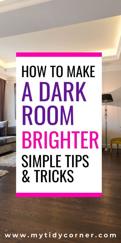 Brighten Up A Dark Room, Brighten Dark Room, White Ceiling Paint, Easy Home Decor Ideas, Bright Floor Lamp, Dark Dining Room, Brighten Room, Dark Basement, Dark Hallway