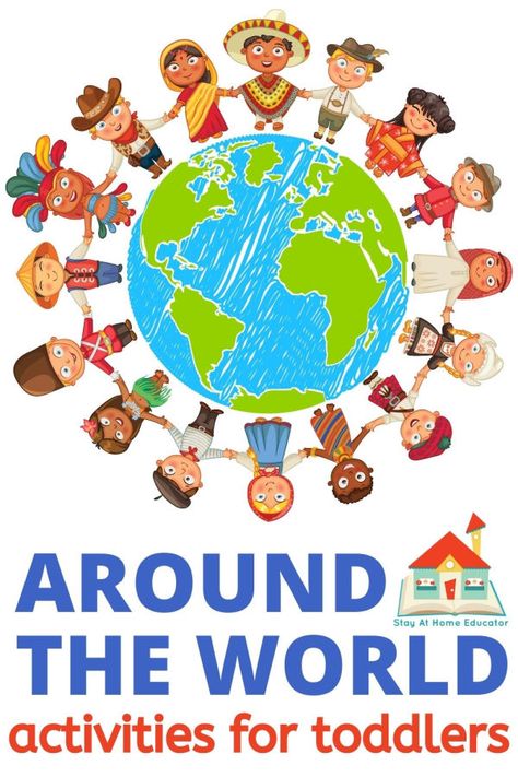 Teach your preschooler about different cultures and countries with these around the world lesson plans. Done for you, just print and teach! These free preschool lesson plans feature over 16, nearly no-prep, hands-on preschool activities that will teach your preschooler or toddler about different countries and cultures from around the world. Perfect for remote learning and homeschoool preschool. Montessori, Countries Activities For Preschool, Country Activities For Preschool, Culture Theme Preschool, Around The World Curriculum, Celebrations Around The World Preschool, The World Around Us Activities Preschool, Around The World Eyfs, Free Preschool Lesson Plans