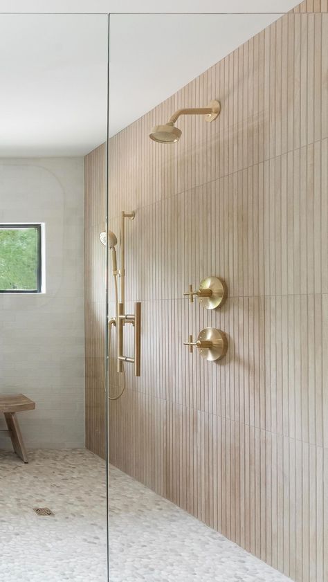 We can’t either.. Loving the details of this shower from our Organic Modern Nashville Home project. The wood like tile, natural and crisp… | Instagram Organic Modern Bathroom, Organic Bathroom, Wood Like Tile, Luxury Bathroom Inspiration, Natural Bathroom, Master Shower, Master Bath Remodel, Bathroom Inspiration Decor, Modern Shower