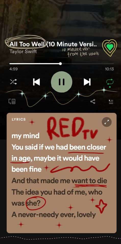 Taylor Swift Red Aesthetic Lyrics, Taylor Songs Lyrics, Red Taylor Swift Spotify, Taylor Swift Name Tag, Spotify Edit Coret Taylor Swift, Taylor Spotify Lyrics, Taylor Swift Spotify Wallpaper, Taylor Swift Songs Spotify, Spotify Edit Coret