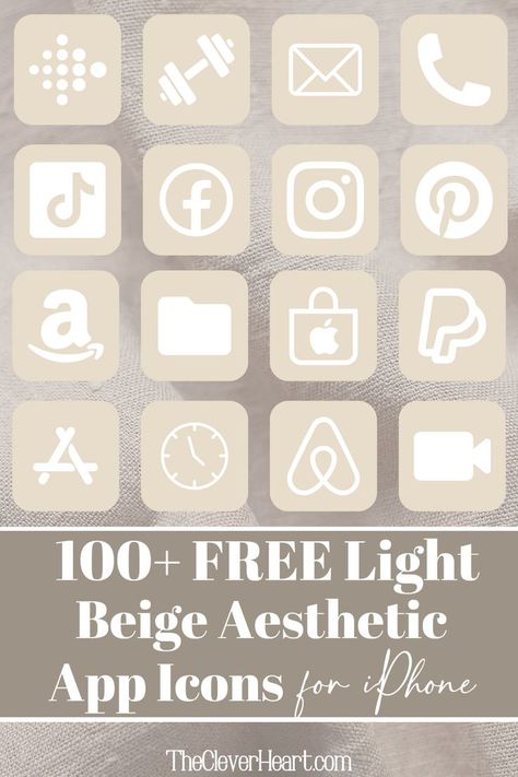 beige app icons Light Beige Aesthetic, Beige Aesthetic App Icons, Icon Pack Android, Vintage App Icons, Free Ipad Wallpaper, Beige App Icons, App Icons For Iphone, Vintage App, Icons For Iphone