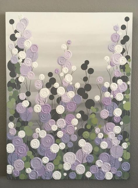 Purple And Green Paintings, Sage Painting, Purple And Sage Green, Green Acrylic Painting, Lavender Bedroom, Verde Salvia, Lavender Sage, Green And Gray, Textured Painting