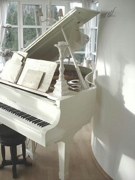 Grand Piano, Group Piano Lessons, Piano Lessons For Beginners, Painted Pianos, White Piano, Music Rooms, Grand Pianos, Baby Grand Pianos, Piano Room