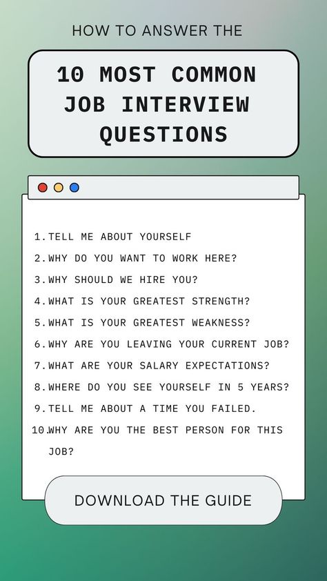 Need help preparing for your next job interview? Here are templated answers for the 10 most common job interview questions! Check out AdviceWithErin (Erin McGoff's) unique guide and fill in the blanks for your situation. These templates have helped thousands land the jobs of their dreams. Download the guide today! Finance Interview Questions, Dental School Interview, Milady Cosmetology, Best Interview Answers, Career Improvement, School Interview Questions, Exercise List, Business Communication Skills, Simple Templates