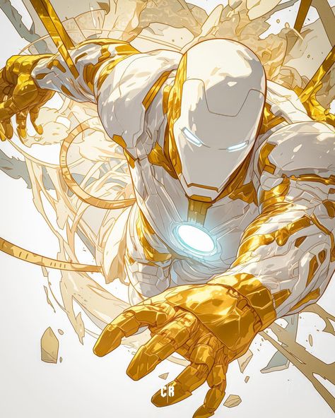 Iron Man | White & Gold Series | Part 06 _____________________________________ Which suit is your favourite? What other color combo would… | Instagram Ben 10 Comics, Iron Man Art, Iron Man Suit, Batman Artwork, Marvel Stuff, Armor Concept, Help Others, Ben 10, Color Combo