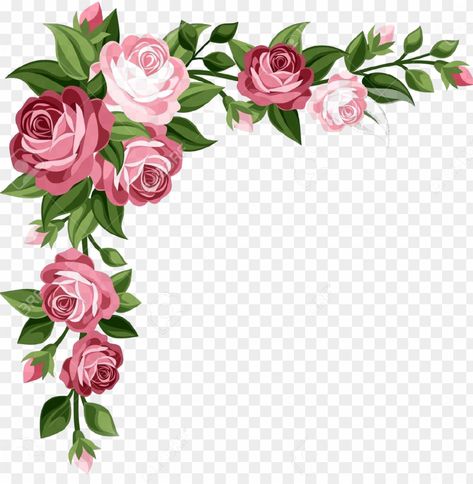 Flower Boarders, Png Images For Editing, Psd Free Photoshop, Flower Background Design, Flower Png Images, Flower Frame Png, Paper Flower Arrangements, Photo Frame Wallpaper, Transparent Flowers