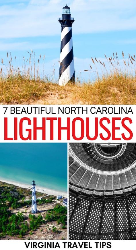 East Coast Lighthouses, Cape Lookout Lighthouse, Currituck Lighthouse, Ocracoke Lighthouse, Oak Island Lighthouse, Nc Lighthouses, Emerald Isle North Carolina, North Carolina Lighthouses, Visit North Carolina