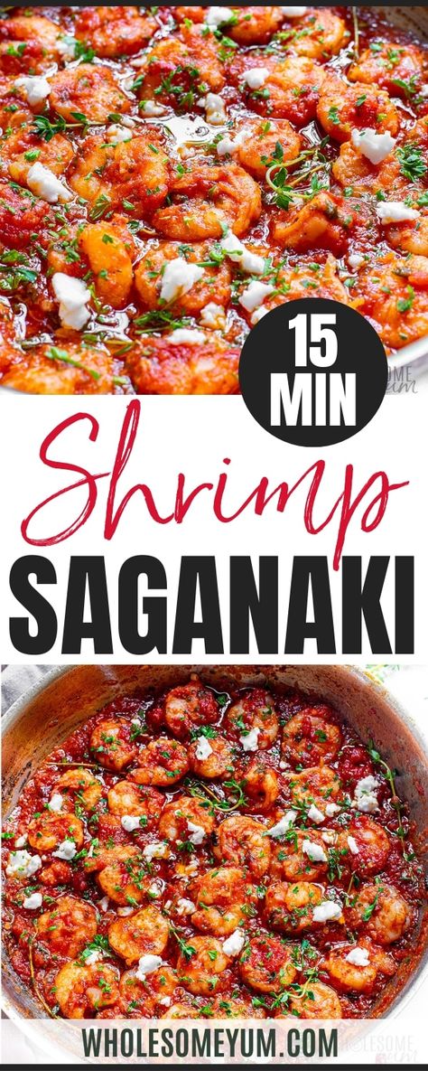 Greek Saganaki Recipe, Shrimp Saganaki Recipe, Mediterranean Shrimp Recipe, Shrimp Saganaki, Saganaki Recipe, Shrimp Meal Prep, Greek Shrimp, Cajun Shrimp Recipes, Greek Gyros