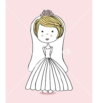 Bride Cartoon Art, Bride Cartoon, Background Download, Wedding Invitations Diy, Cartoon Illustration, Downloadable Art, Rock Painting, Beautiful Woman, Pink Background