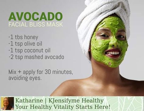 Homemade Avocado Face Mask, Avocado Face Mask Recipe, Healthy Face Masks, Avocado Mask, Natural Beauty Routine, Face Mask For Pores, Avocado Face Mask, Healthy Happy Life, Herbal Apothecary