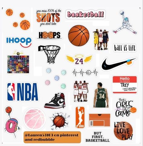Macbook Cover Stickers, Basketball Stickers, Stickers Phone Case, Basketball Aesthetic, Ball Aesthetic, Find Your Aesthetic, Homemade Stickers, Anime Drawing Books, Vintage Sticker
