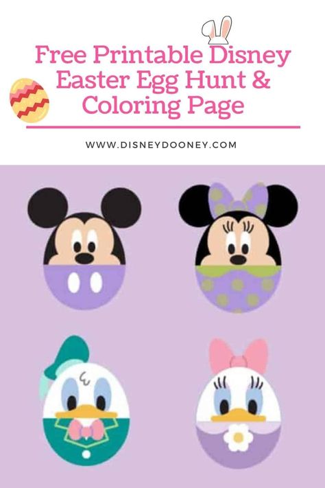 Free Printable Disney Easter Egg Hunt and Coloring Page | Disney Dooney & Bourke Guide - See more bags, handbags, and wallets from this collection at DisneyDooney.com #disneyeaster #disneyeasteregg #disneyfamily #disneyactivities Disney Easter Eggs Decorating, Disney Window Decoration, Easter Egg Competition Ideas, Mickey Easter Eggs, Mickey Mouse Easter, Easter Disney, Eggs Decoration, Easter Yard Decorations, Mickey Easter