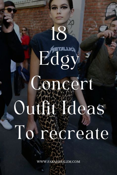 Going for a concert soon and not sure what to wear, check the cutest 18 edgy concert outfits! From metallics to sequin skirts, these Edgy outfits will help you stand out in the crowd! 
stylish outfits, edgy fashion, grunge outfit, edgy classic style, rock concert, concert style guide 
edgy outfits grunge, edgy concert outfit summer, soft grunge outfits, casual edgy outfits, rock concert outfit, rocker chic style , graphic tee outfit Grunge Outfits Casual, Rock Concert Outfit Ideas Summer, Edgy Concert Outfit, Edgy Classic Style, Rock Concert Outfit, Edgy Fashion Grunge, Casual Edgy Outfits, Edgy Outfits Grunge, Outfits Rock