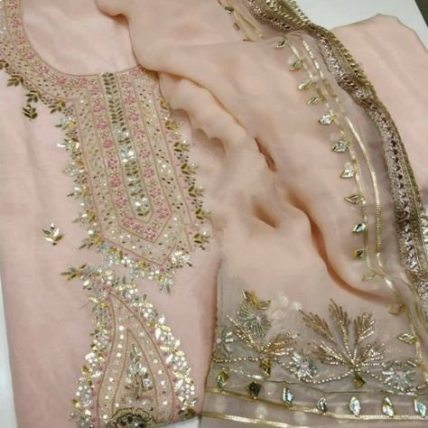 Excited to share the latest addition to my #etsy shop: ATHARVA Hand Embroidered Salwar Kameez w/Embroidery Neck Peach w/Gota Patti Chiffon Dupatta/Custom Stitch/Tunic/Pants/Patiala Salwar/CH1475 #wedding #pink #abstract #formalevent #shirtdress #salwarkameez #indiansuitdupatta #indianethnic #punjabi https://etsy.me/3oREVIR Gota Patti Saree, Embroidered Salwar, Punjabi Suits Designer Boutique, Embroidery Suits Punjabi, Fancy Sarees Party Wear, Hand Painted Sarees, Kurti Embroidery Design, Patiala Salwar, Elegant Blouse Designs