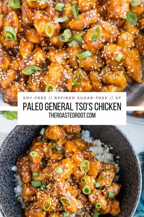 Paleo General Tso Chicken, Paleo Chinese Food, General Chicken Recipe, Arbonne Diet, General Chicken, General Tao Chicken, Poulet General Tao, Dinner Paleo, General Tso's Chicken