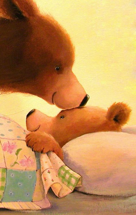 Mamma & Baby Bear His 30th Birthday, Bear Drawing, Teddy Bear Pictures, Bear Illustration, Bear Pictures, He Left, Fairytale Art, Bear Art, Art Drawings For Kids