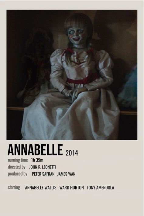 Anabelle Movie Poster, Annabelle Movie Poster, Halloween Movies Polaroid Poster, Anabelle Movie, Horror Movie Prints, Movie Polaroid Posters Horror, Horror Polaroid Poster, Annabelle Movie, Annabelle Horror