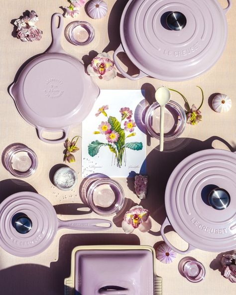 Simplicity is its own statement. Drawing from the shallot's delicacy, our new colour is a testament to the strength of subtlety. Shop… | Instagram Lavender Kitchen Decor, Lavender Kitchen, Le Crueset, Le Creuset Colors, Halloween Pin Up, Flat Decor, Fancy Kitchens, Pastel House, Eco Friendly Kitchen