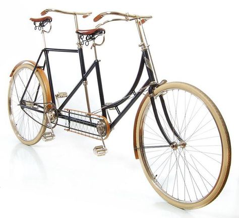 1895 Victor double-steering tandem bike Cycling Art, Tandem Bicycle, Antique Bicycles, New Bicycle, Tandem Bike, Bicycle Maintenance, Beautiful Bike, Cargo Bike, Bike Style